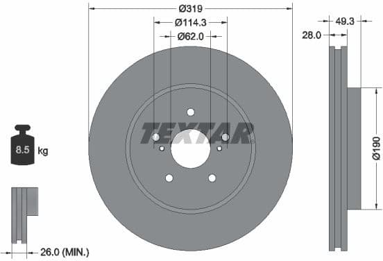 Brake Disc PRO 92171503