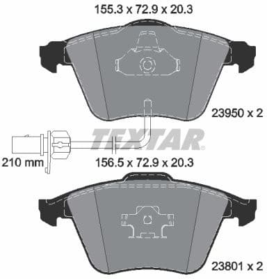 Brake Pad Set, disc brake Q+ 2395001
