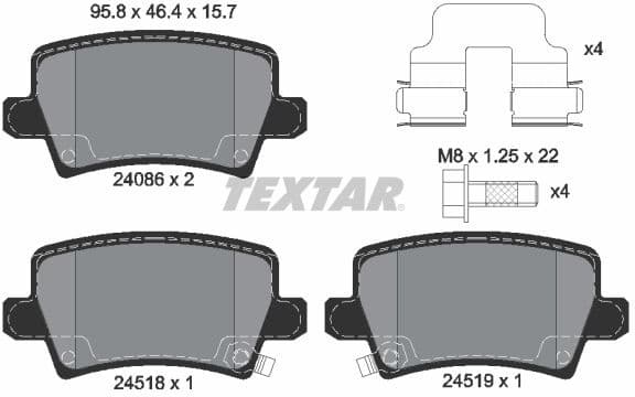 Brake Pad Set, disc brake Q+ 2408601