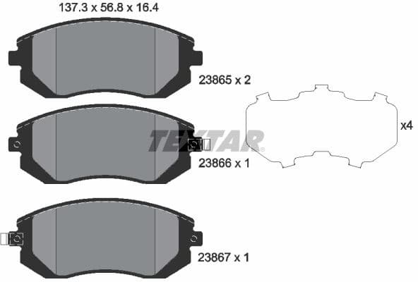 Brake Pad Set, disc brake 2386501