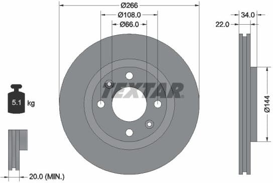 Brake Disc PRO 92111503