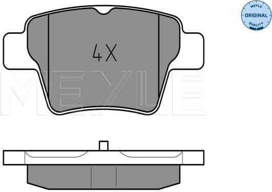 Brake Pad Set, disc brake MEYLE-ORIGINAL: True to OE. 025 241 5017