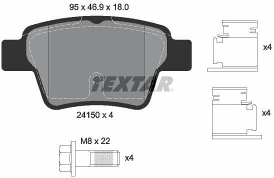 Brake Pad Set, disc brake Q+ 2415001
