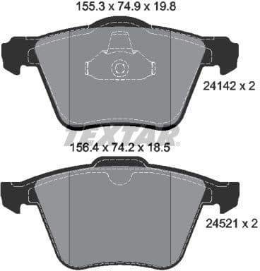 Brake Pad Set, disc brake Q+ 2414201