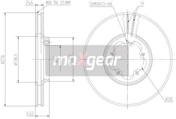 Brake Disc 19-0814 - image 2
