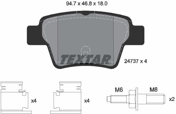 Brake Pad Set, disc brake Q+ 2473701