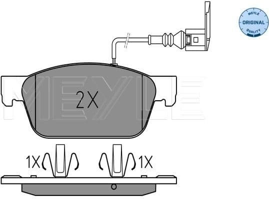 Brake Pad Set, disc brake MEYLE-ORIGINAL: True to OE. 025 246 2318/W