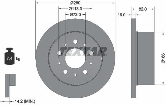 Brake Disc PRO 92157403