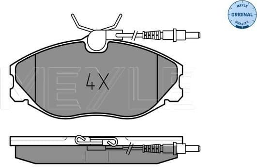 Brake Pad Set, disc brake MEYLE-ORIGINAL: True to OE. 025 216 7419/W