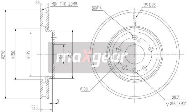 Brake Disc 19-2334