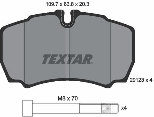 Brake Pad Set, disc brake 2912303