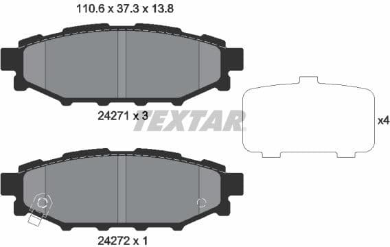Brake Pad Set, disc brake 2427101
