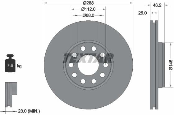 Brake Disc PRO+ 92121005