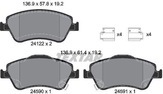Brake Pad Set, disc brake Q+ 2412201