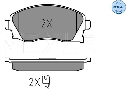 Brake Pad Set, disc brake MEYLE-ORIGINAL: True to OE. 025 232 2517 - image 2