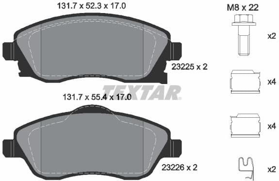 Brake Pad Set, disc brake Q+ 2322501