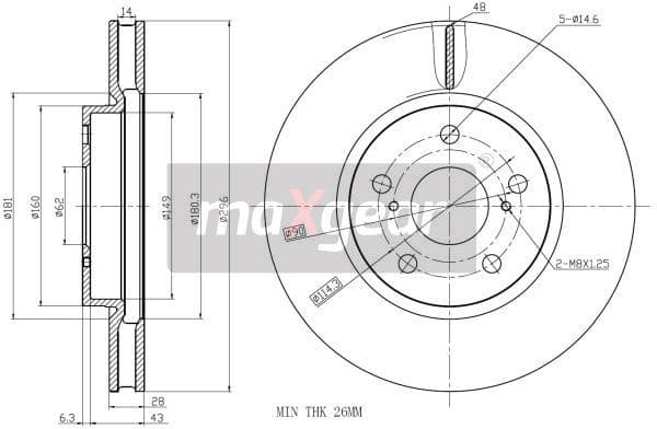 Brake Disc 19-2281 - image 2