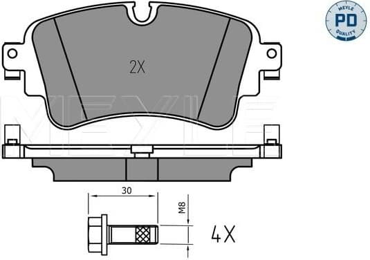 Brake Pad Set, disc brake MEYLE-PD: Advanced performance and design. 025 223 0817/PD