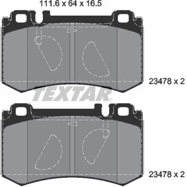 Brake Pad Set, disc brake Q+ 2347801