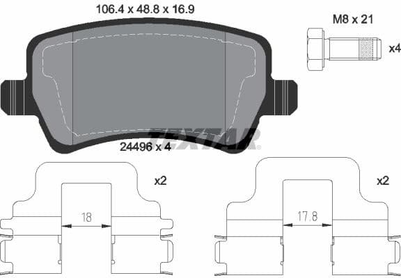 Brake Pad Set, disc brake Q+ 2449602