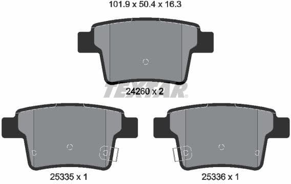 Brake Pad Set, disc brake 2426001