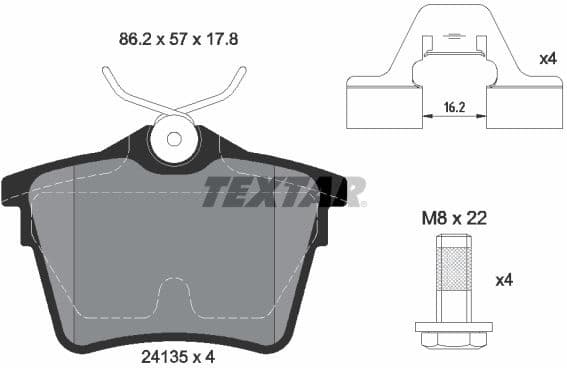 Brake Pad Set, disc brake 2413501