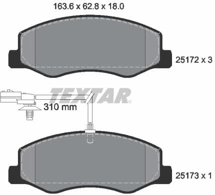 Brake Pad Set, disc brake Q+ 2517201