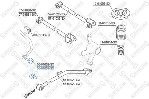 Link/Coupling Rod, stabiliser bar 56-61003-SX - image 2