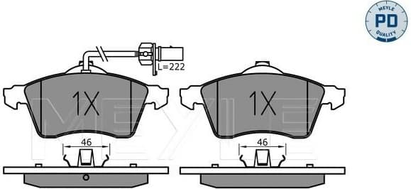 Brake Pad Set, disc brake MEYLE-PD: Advanced performance and design. 025 218 8519/PD