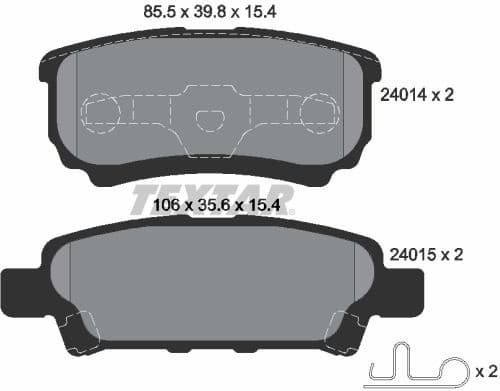Brake Pad Set, disc brake 2401401