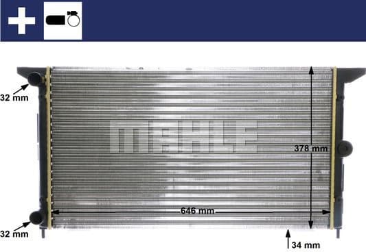 Radiator, engine cooling BEHR CR 607 000S