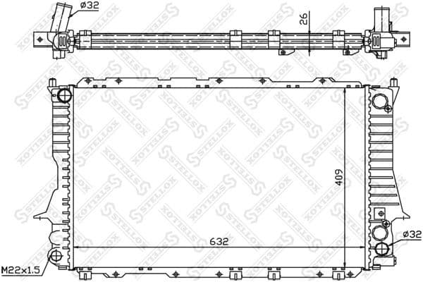 Radiator, engine cooling 10-25053-SX