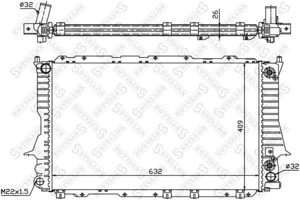 Radiator, engine cooling 10-25181-SX