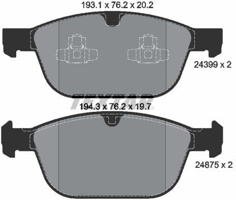 Brake Pad Set, disc brake Q+ 2439901