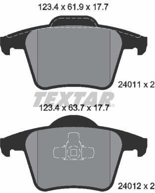 Brake Pad Set, disc brake 2401101