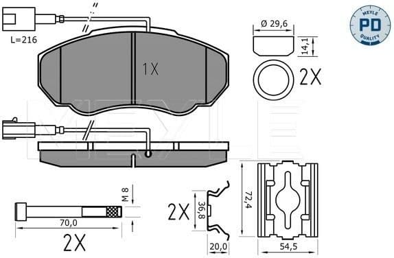 Brake Pad Set, disc brake MEYLE-PD: Advanced performance and design. 025 239 1719/PD - image 2