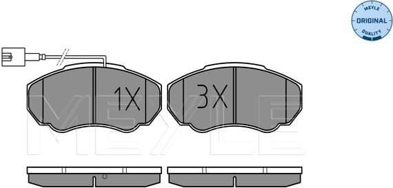 Brake Pad Set, disc brake MEYLE-ORIGINAL: True to OE. 025 239 1719/W