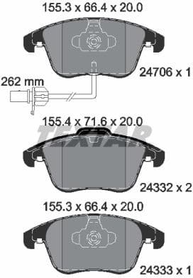 Brake Pad Set, disc brake Q+ 2470601