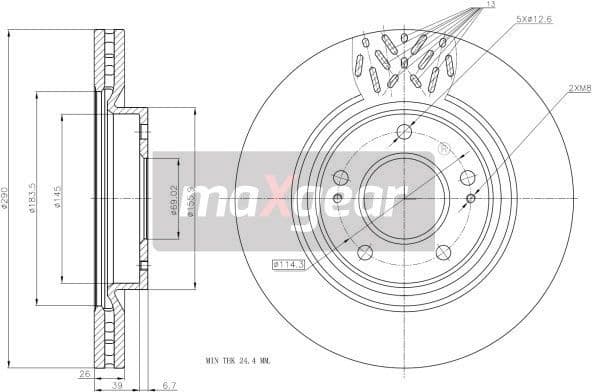 Brake Disc 19-2393 - image 2