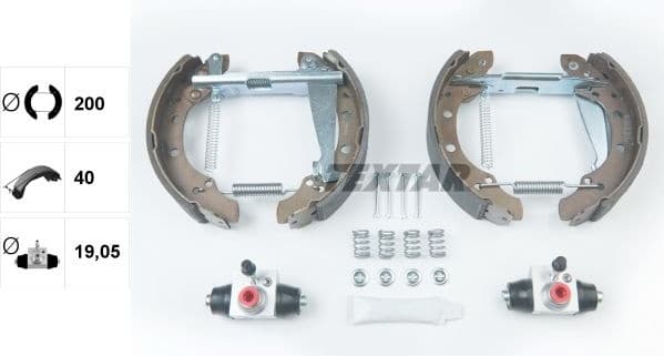 Brake Shoe Set Shoe Kit Pro 84044703
