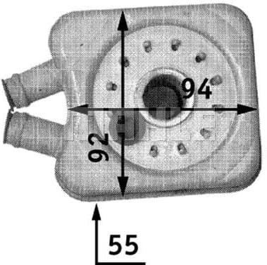 Oil Cooler, engine oil BEHR CLC 45 000S