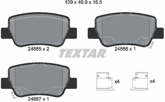 Brake Pad Set, disc brake Q+ 2488501