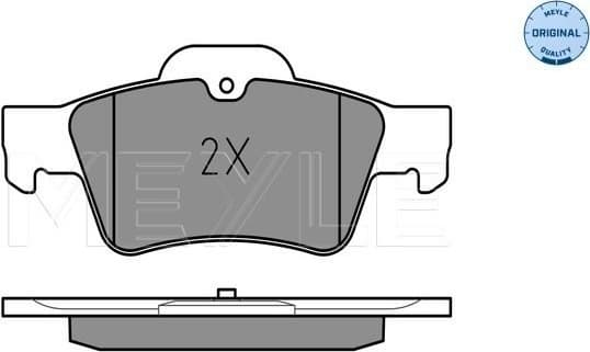 Brake Pad Set, disc brake MEYLE-ORIGINAL: True to OE. 025 233 3416 - image 2