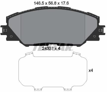 Brake Pad Set, disc brake 2433701