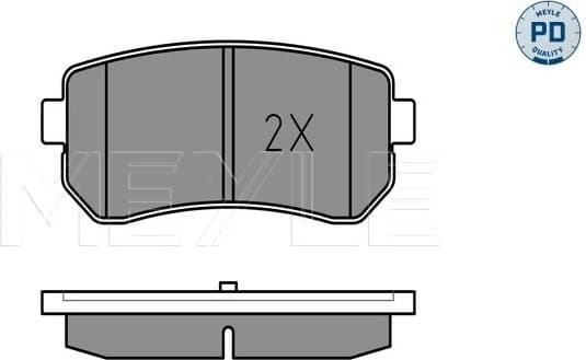 Brake Pad Set, disc brake MEYLE-PD: Advanced performance and design. 025 243 2015/PD - image 2