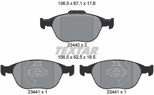 Brake Pad Set, disc brake Q+ 2344004