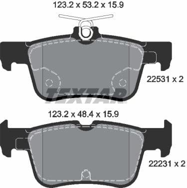 Brake Pad Set, disc brake 2253101