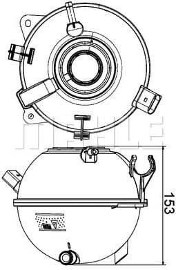 Expansion Tank, coolant BEHR CRT 19 000S