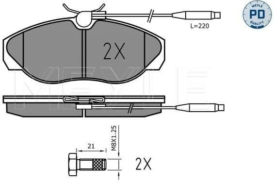 Brake Pad Set, disc brake MEYLE-PD: Advanced performance and design. 025 217 9719/PD