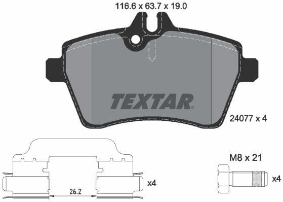 Brake Pad Set, disc brake Q+ 2407702